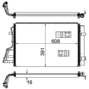 Condenser, air conditioning MAHLE AC697000S