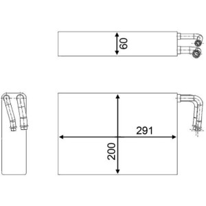 Evaporator, air conditioning MAHLE AE86000S