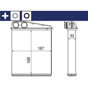 Εναλλάκτης θερμότητας, θέρμανση εσωτερικού χώρου MAHLE AH16000S
