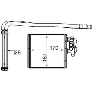 Εναλλάκτης θερμότητας, θέρμανση εσωτερικού χώρου MAHLE AH197000S