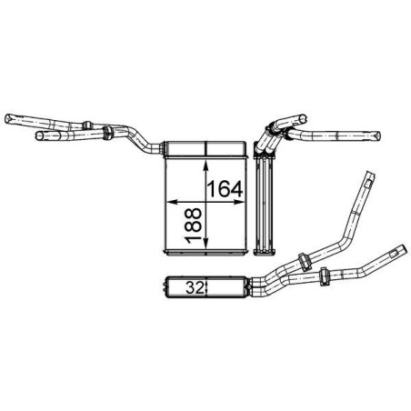 Heat Exchanger, interior heating MAHLE AH199000S