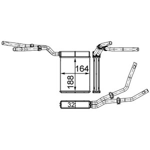 Heat Exchanger, interior heating MAHLE AH199000S