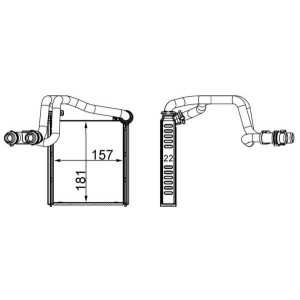 Heat Exchanger, interior heating MAHLE AH252000S