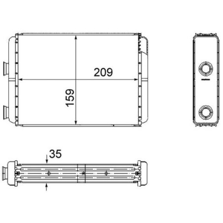 Heat Exchanger, interior heating MAHLE AH60000S