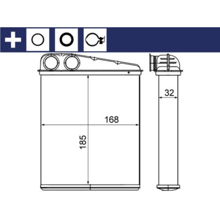 Heat Exchanger, interior heating MAHLE AH8000S