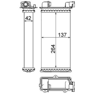 Heat Exchanger, interior heating MAHLE AH94000S