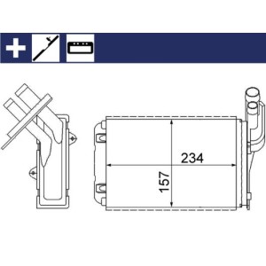 Heat Exchanger, interior heating MAHLE AH99000S