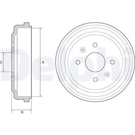 Brake Drum DELPHI BF548