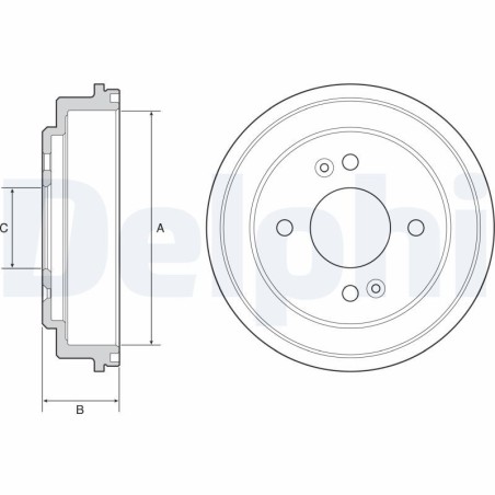 Brake Drum DELPHI BF550