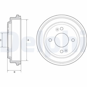 Brake Drum DELPHI BF551