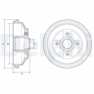 Brake Drum DELPHI BF571