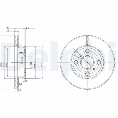 Brake Disc DELPHI BG2424