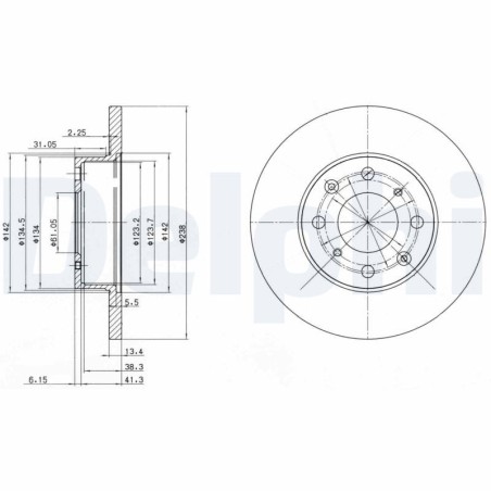 Brake Disc DELPHI BG2616