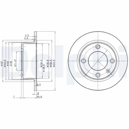 Brake Disc DELPHI BG2691