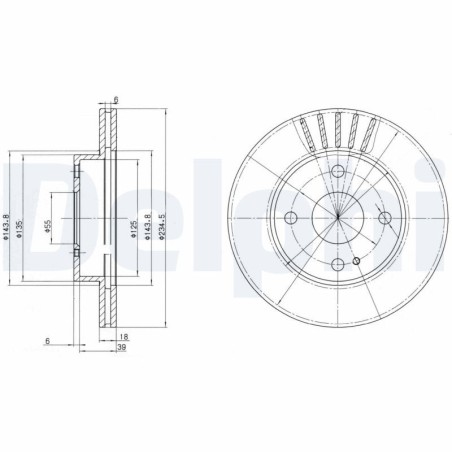 Brake Disc DELPHI BG2802