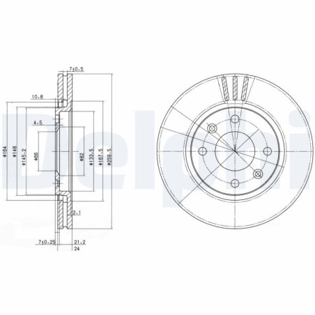 Brake Disc DELPHI BG2871