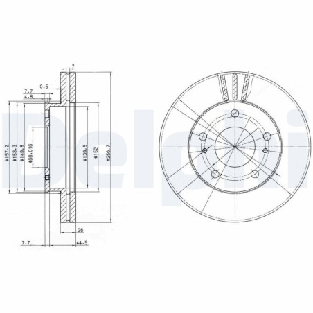 Brake Disc DELPHI BG3127