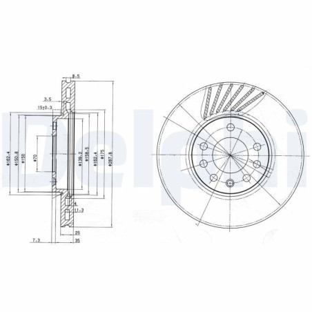 Brake Disc DELPHI BG3142