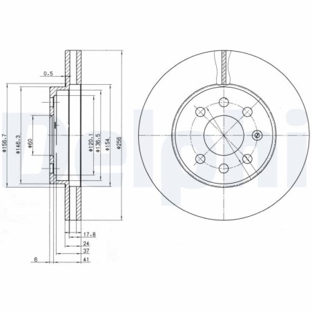 Brake Disc DELPHI BG3334