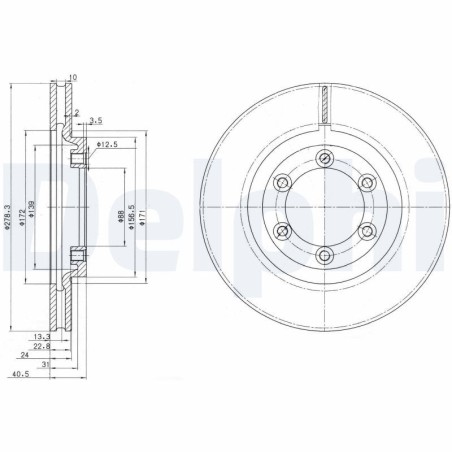 Brake Disc DELPHI BG3523