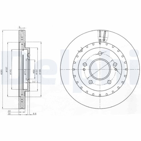 Brake Disc DELPHI BG3814