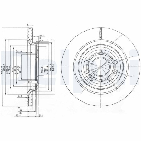 Brake Disc DELPHI BG3886C