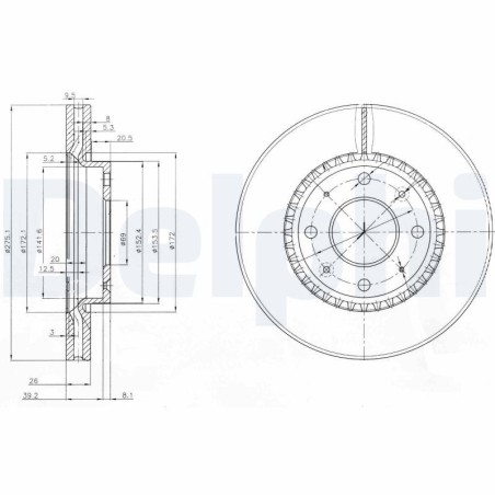 Brake Disc DELPHI BG4016