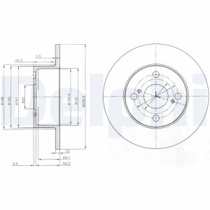 Brake Disc DELPHI BG4050