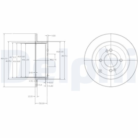 Brake Disc DELPHI BG4097