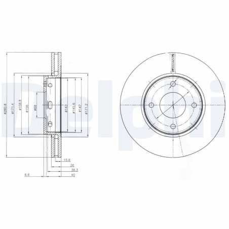 Brake Disc DELPHI BG4127