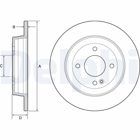 Brake Disc DELPHI BG4564