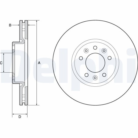 Brake Disc DELPHI BG4805C