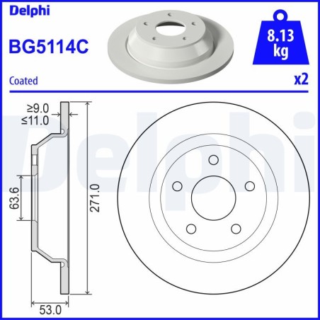 Δισκόπλακα DELPHI BG5114C