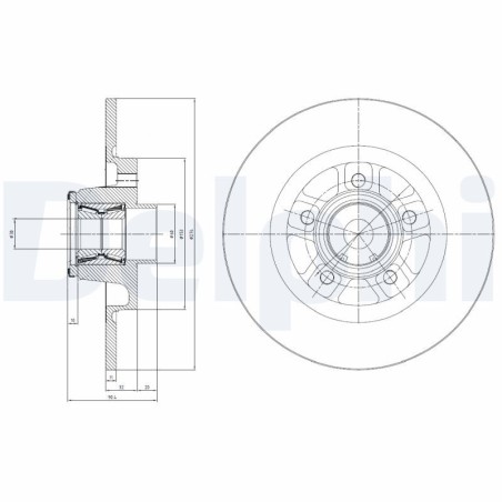 Brake Disc DELPHI BG9113RSC