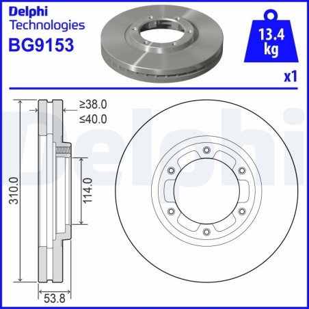 Δισκόπλακα DELPHI BG9153