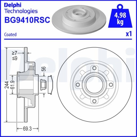 Δισκόπλακα DELPHI BG9410RSC