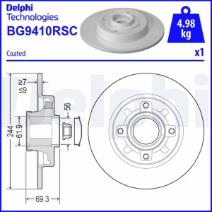 Brake Disc DELPHI BG9410RSC