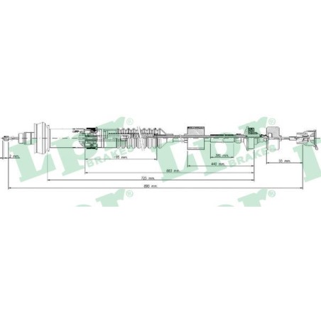 Cable Pull, clutch control LPR C0028C