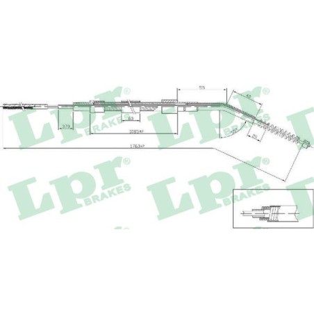 Cable Pull, parking brake LPR C0068B