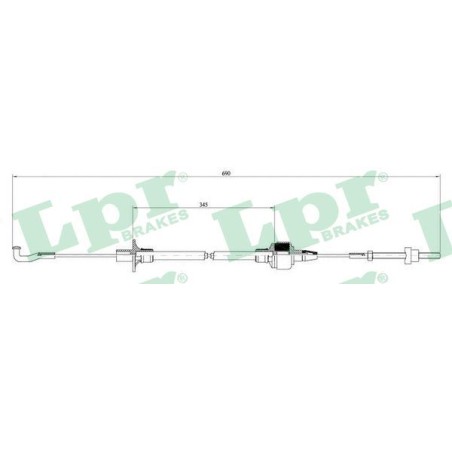 Cable Pull, clutch control LPR C0127C