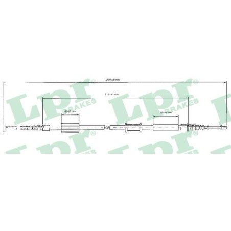 Cable Pull, parking brake LPR C0208B