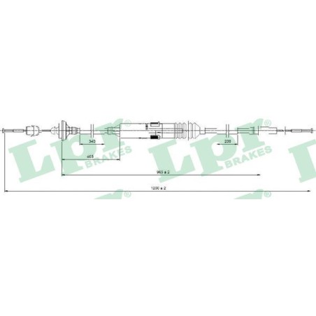 Cable Pull, clutch control LPR C0276C