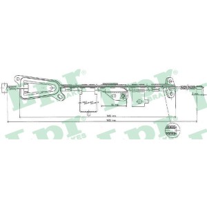Cable Pull, parking brake LPR C0481B