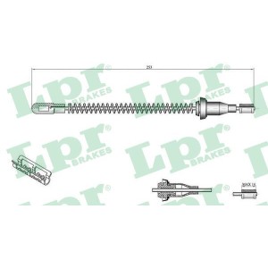 Cable Pull, parking brake LPR C0556B