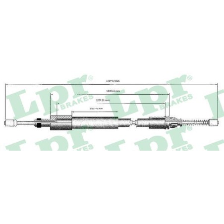 Cable Pull, parking brake LPR C0975B