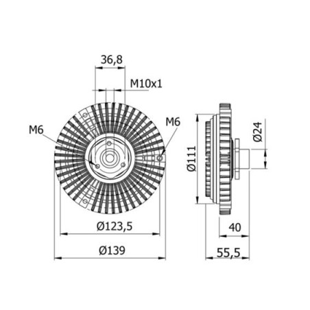 Clutch, radiator fan MAHLE CFC46000S