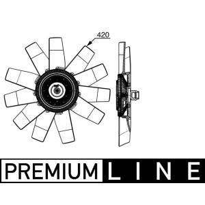 Fan, engine cooling MAHLE CFF530000P