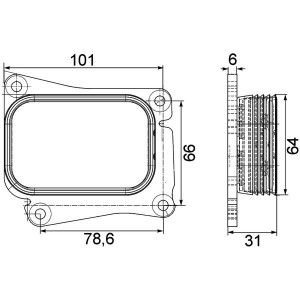 Oil Cooler, engine oil MAHLE CLC111000S