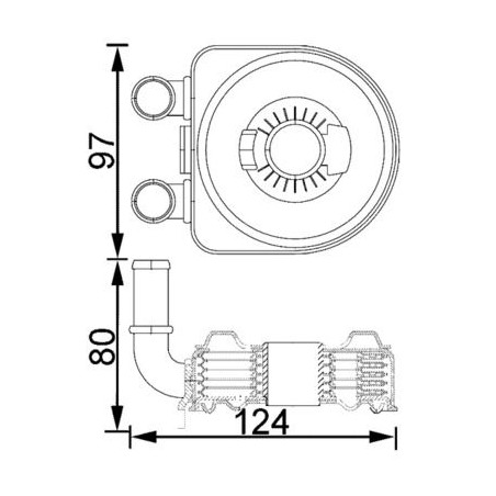 Oil Cooler, engine oil MAHLE CLC193000S