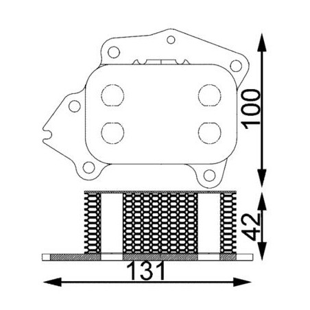 Oil Cooler, engine oil MAHLE CLC194000S